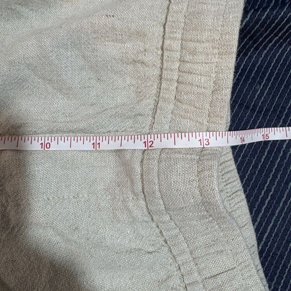 Old Navy Linen Crop Pants Womens XXL Beige Relaxed Fit Coastal Resortcore Boho - Picture 8 of 9